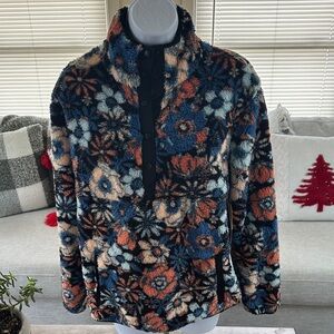 Hurley Multicolor Floral Teddy Jacket
